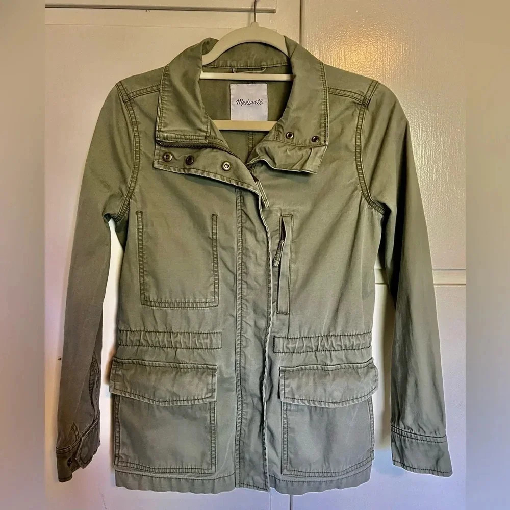 Madewell Passage Military Jacket Olive Green Size XS
